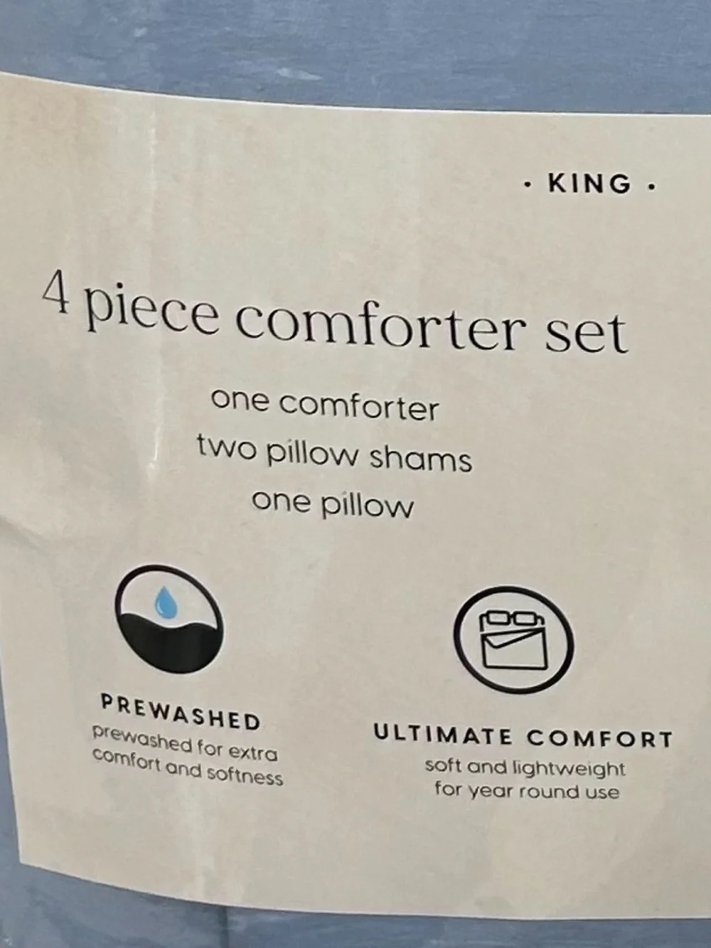 Rowan Lane Blue King 4 Piece Comforter Set